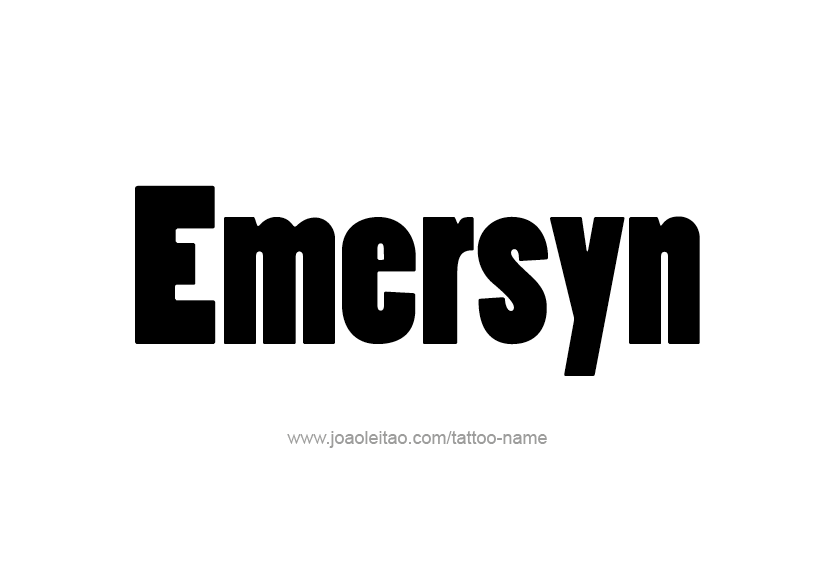 Tattoo Design Name Emersyn   