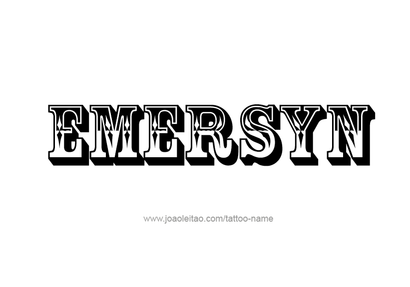 Tattoo Design Name Emersyn   