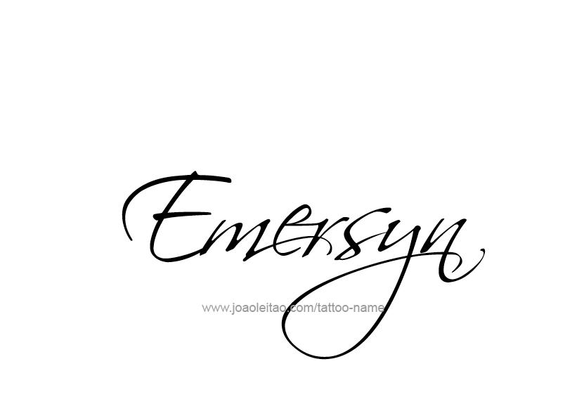 Tattoo Design Name Emersyn   