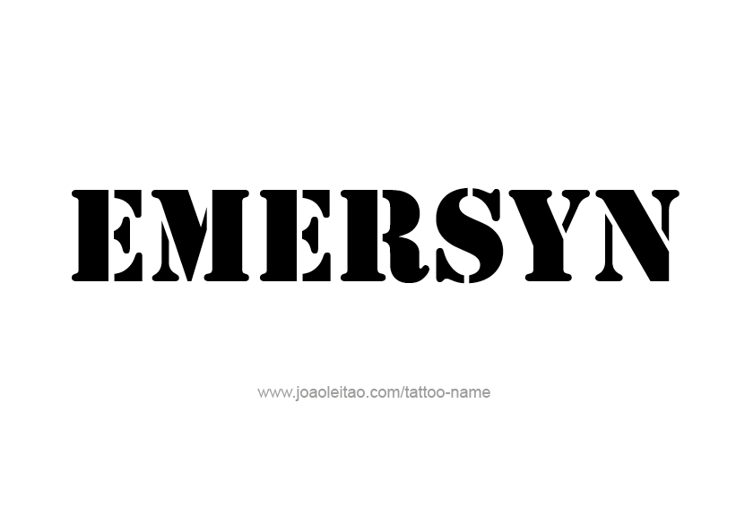 Tattoo Design Name Emersyn   