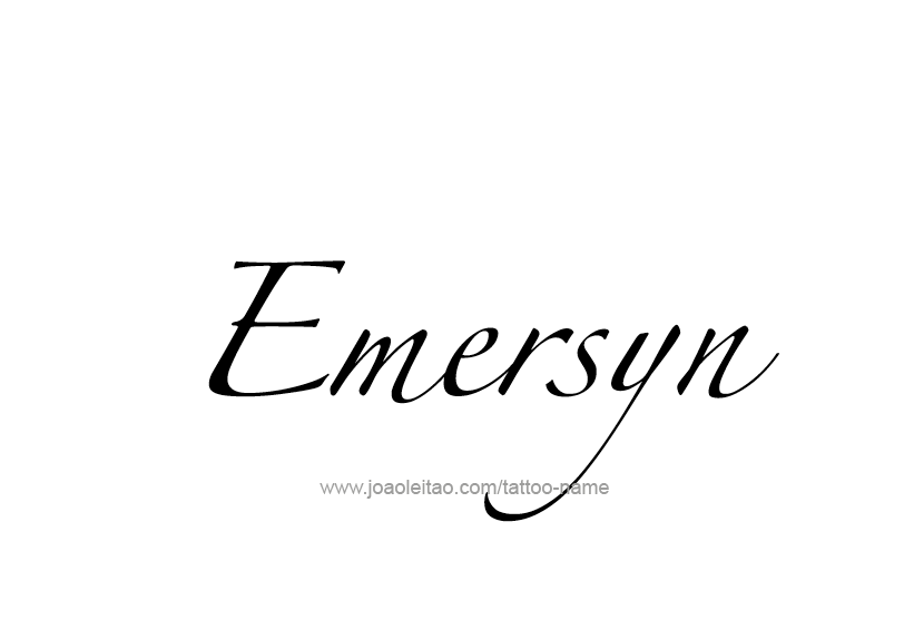 Tattoo Design Name Emersyn   