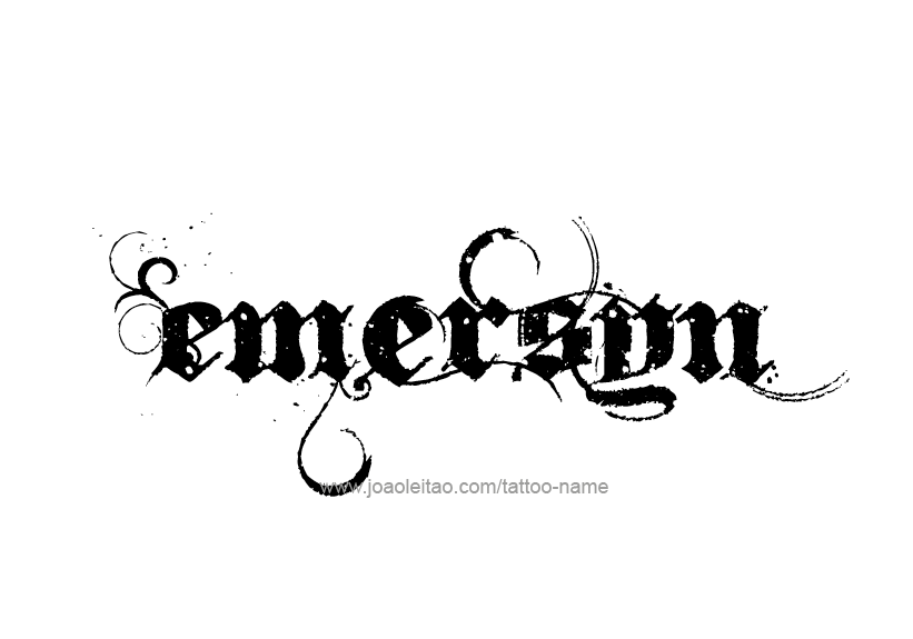 Tattoo Design Name Emersyn   