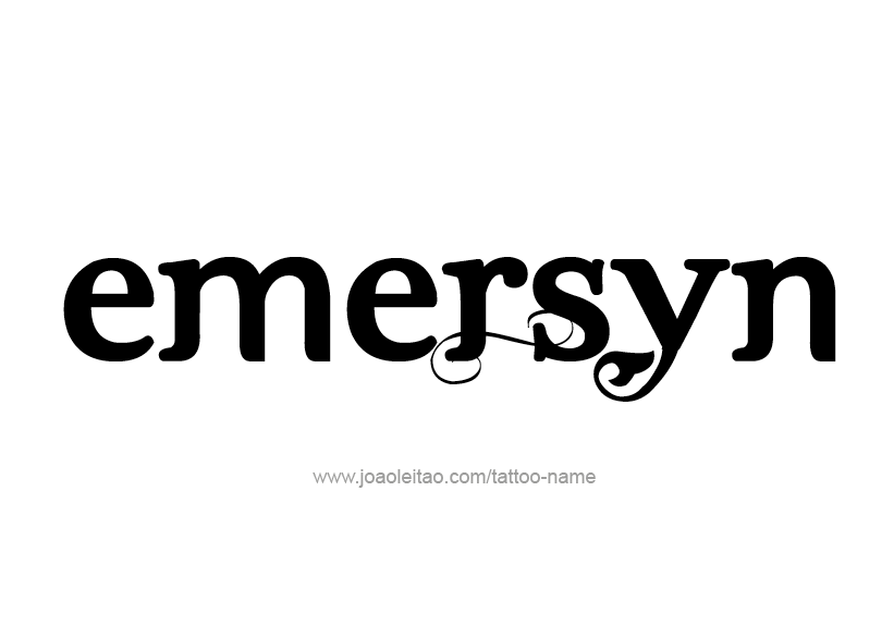 Tattoo Design Name Emersyn   