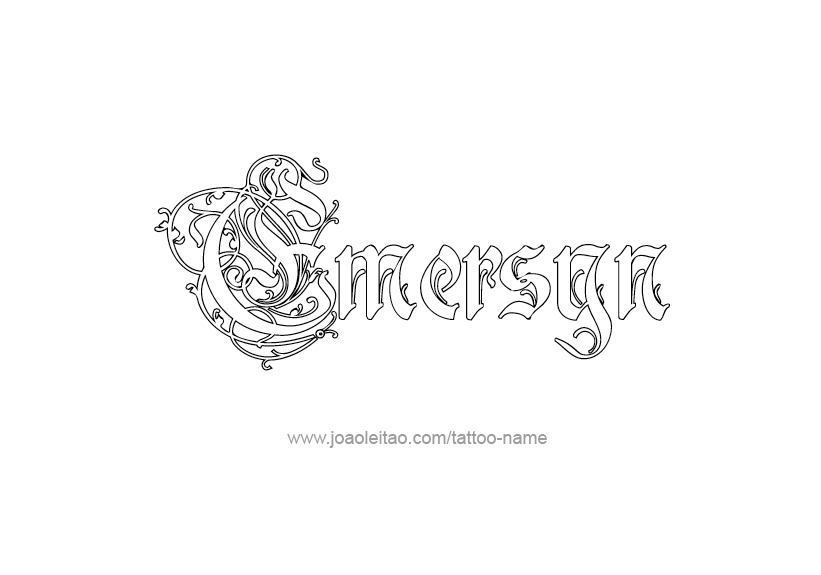 Tattoo Design Name Emersyn   