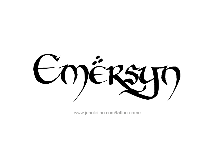 Tattoo Design Name Emersyn   