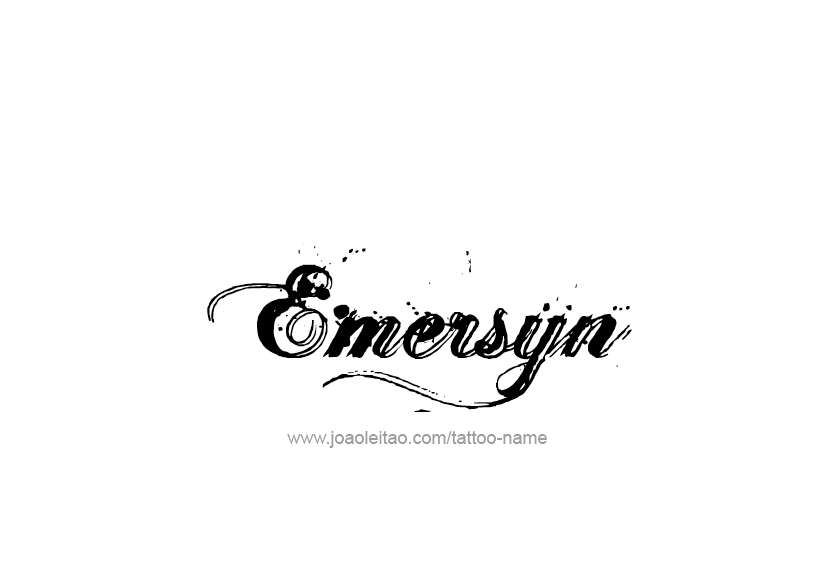 Tattoo Design Name Emersyn   