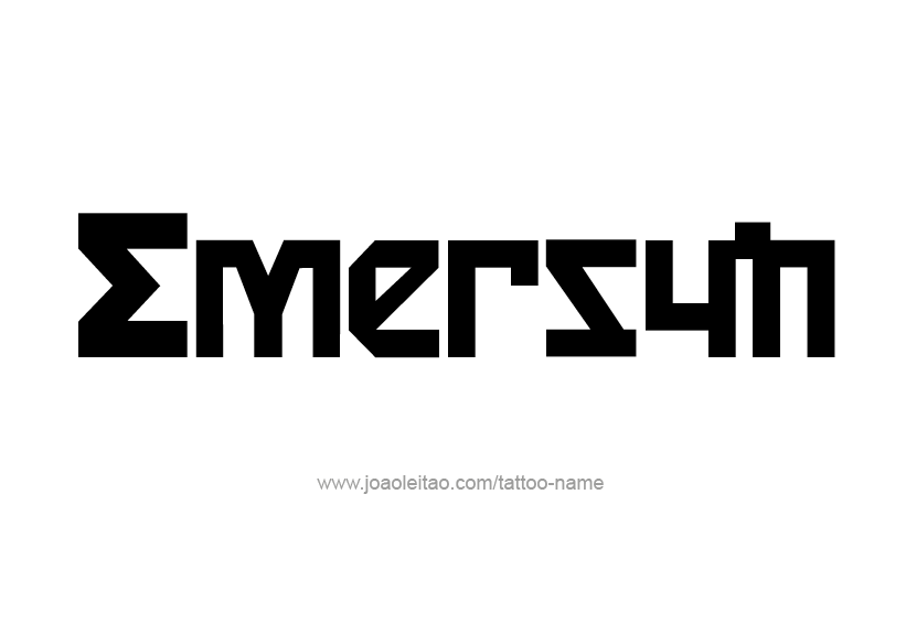 Tattoo Design Name Emersyn   