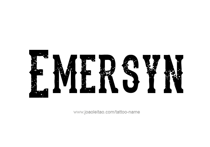 Tattoo Design Name Emersyn   