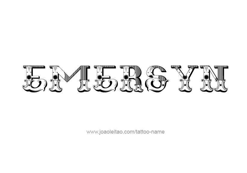 Tattoo Design Name Emersyn   