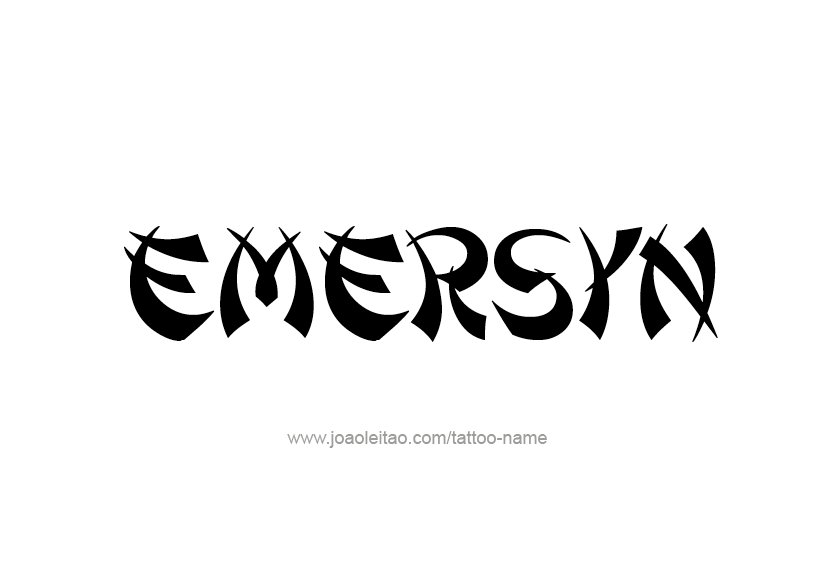 Tattoo Design Name Emersyn   