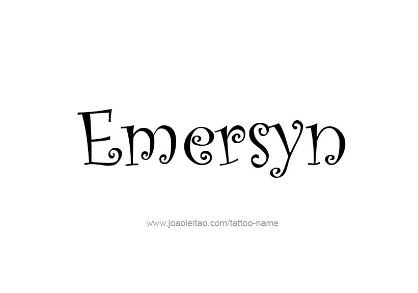 Tattoo Design Name Emersyn   