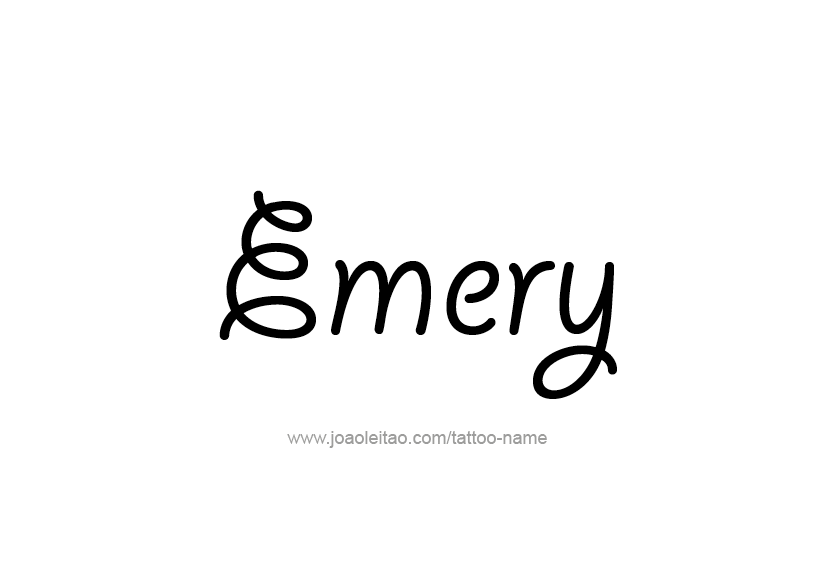 Tattoo Design Name Emery   