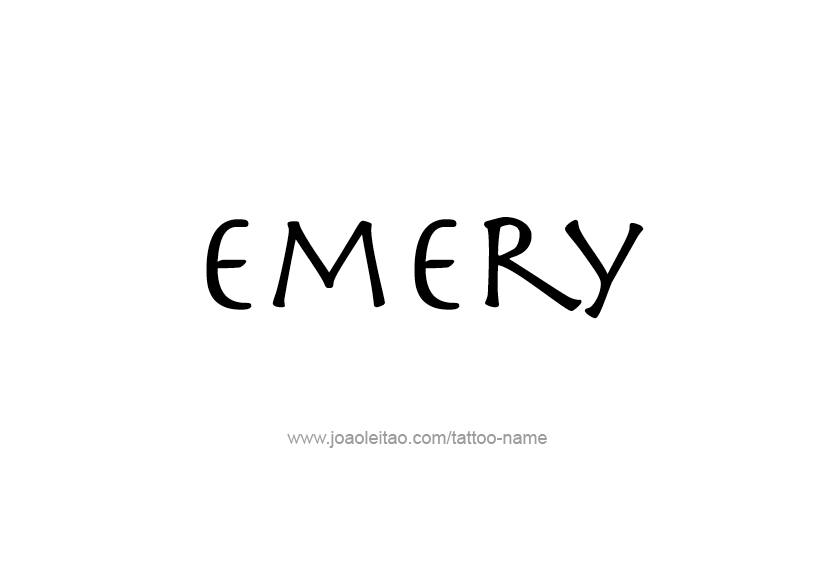 Tattoo Design Name Emery   