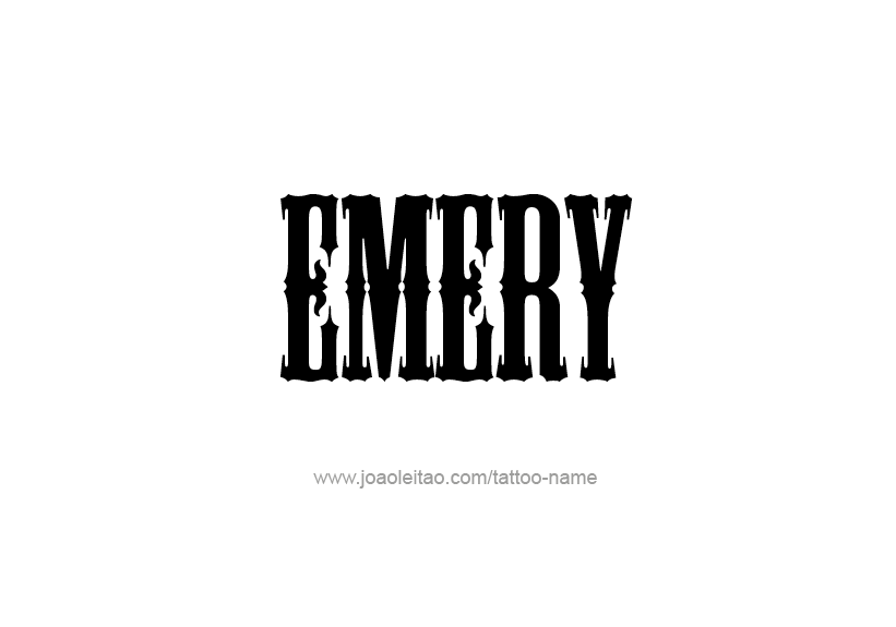 Tattoo Design Name Emery   