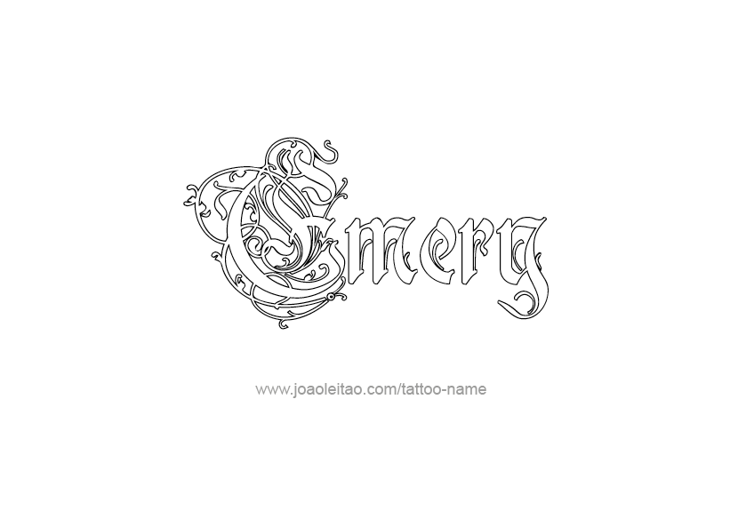 Tattoo Design Name Emery   