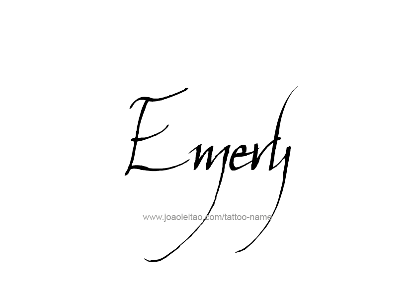 Tattoo Design Name Emery   