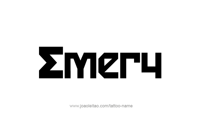 Tattoo Design Name Emery   