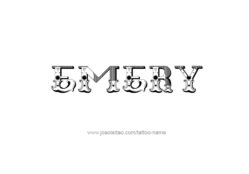 Tattoo Design Name Emery   