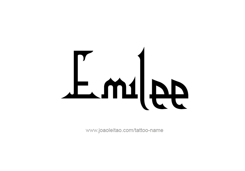 Tattoo Design Name Emilee   