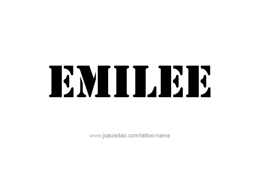 Tattoo Design Name Emilee   