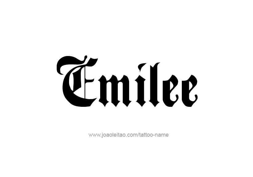 Tattoo Design Name Emilee   