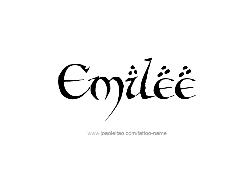 Tattoo Design Name Emilee   