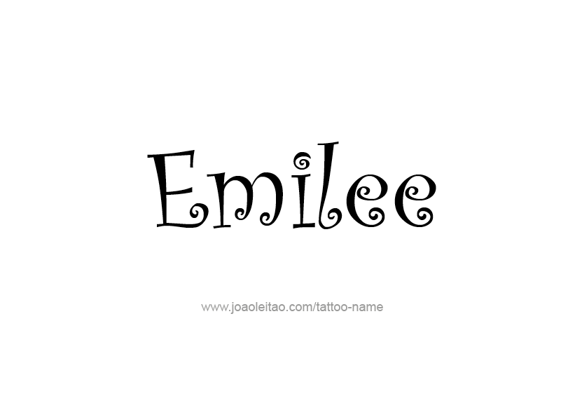 Tattoo Design Name Emilee   