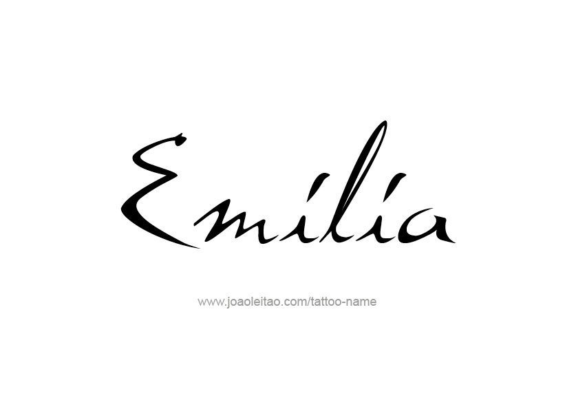 Tattoo Design Name Emilia   