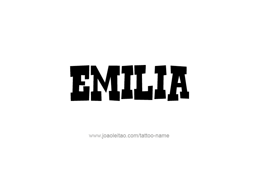 Tattoo Design Name Emilia   