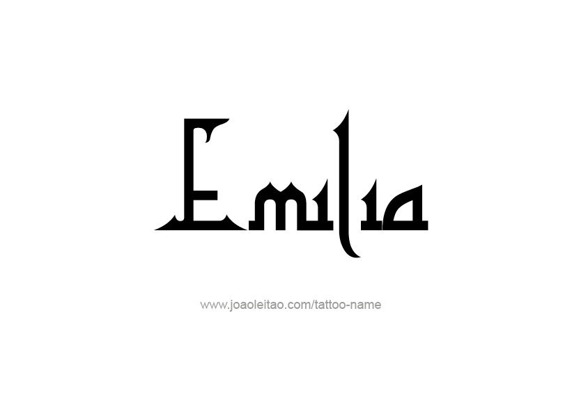 Tattoo Design Name Emilia   