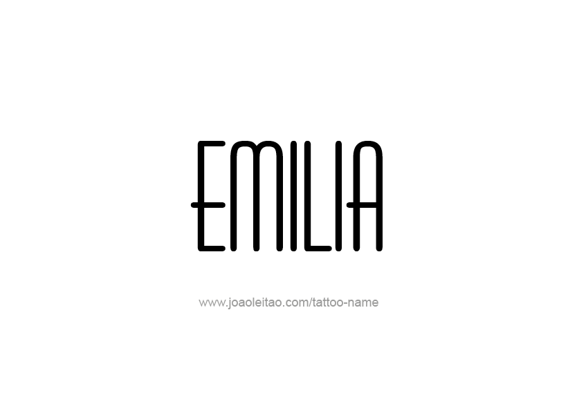 Tattoo Design Name Emilia   