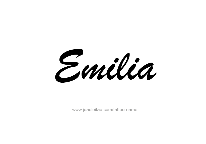 Tattoo Design Name Emilia   