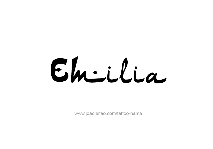 Tattoo Design Name Emilia   