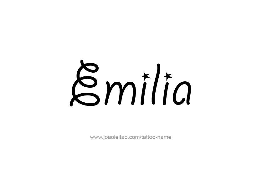 Tattoo Design Name Emilia   
