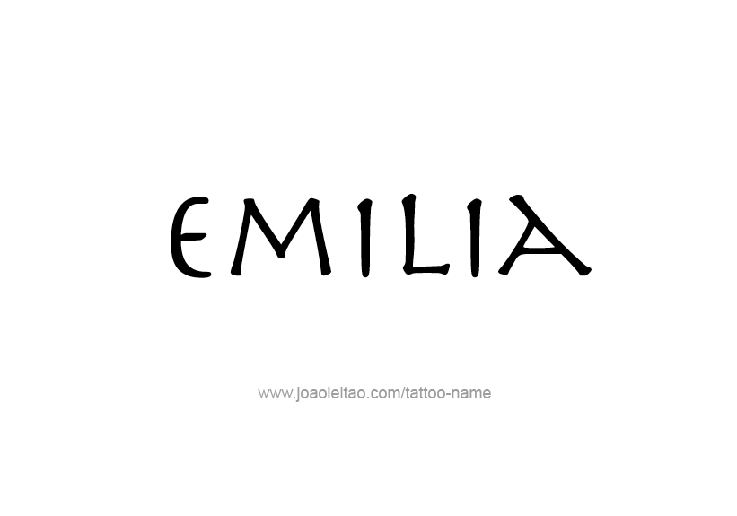 Tattoo Design Name Emilia   