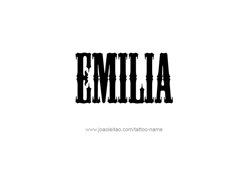 Tattoo Design Name Emilia   