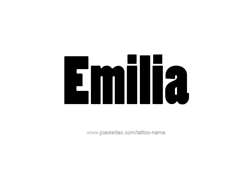 Tattoo Design Name Emilia   