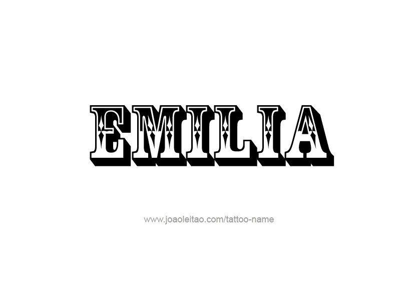 Tattoo Design Name Emilia   