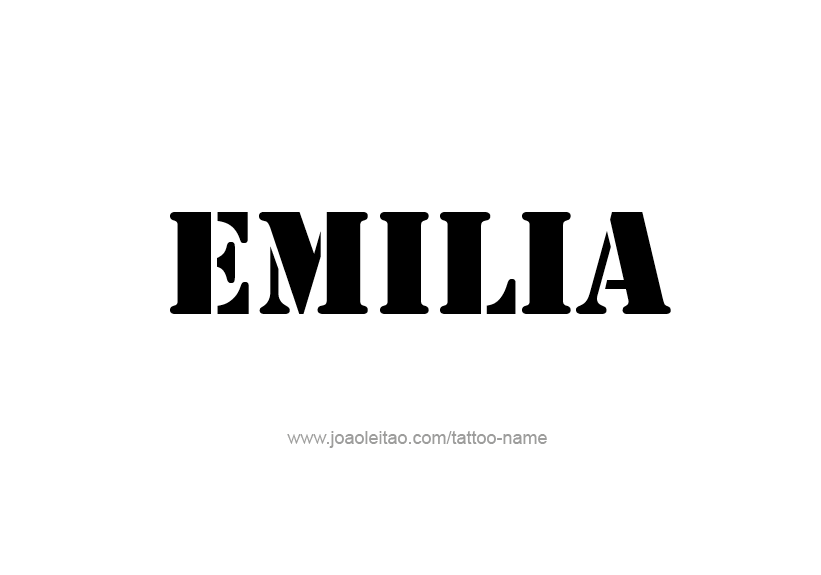 Tattoo Design Name Emilia   