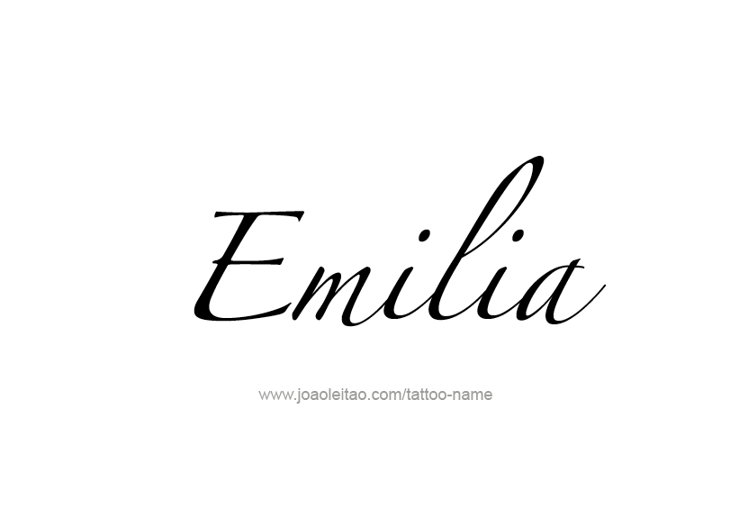 Tattoo Design Name Emilia   