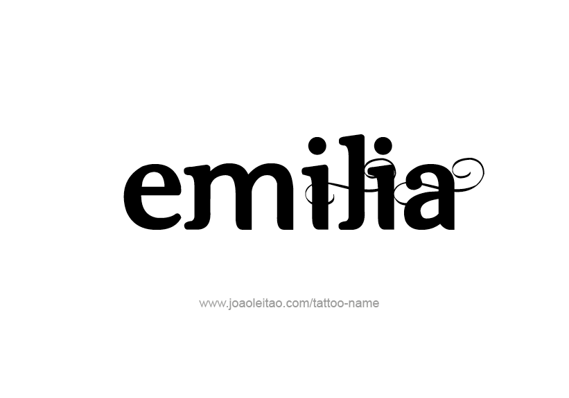 Tattoo Design Name Emilia   