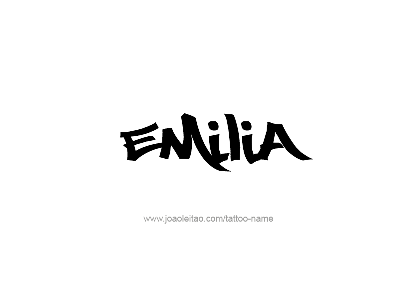 Tattoo Design Name Emilia   