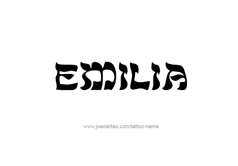 Tattoo Design Name Emilia   