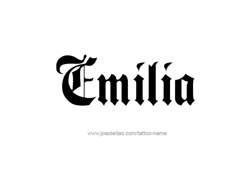 Tattoo Design Name Emilia   