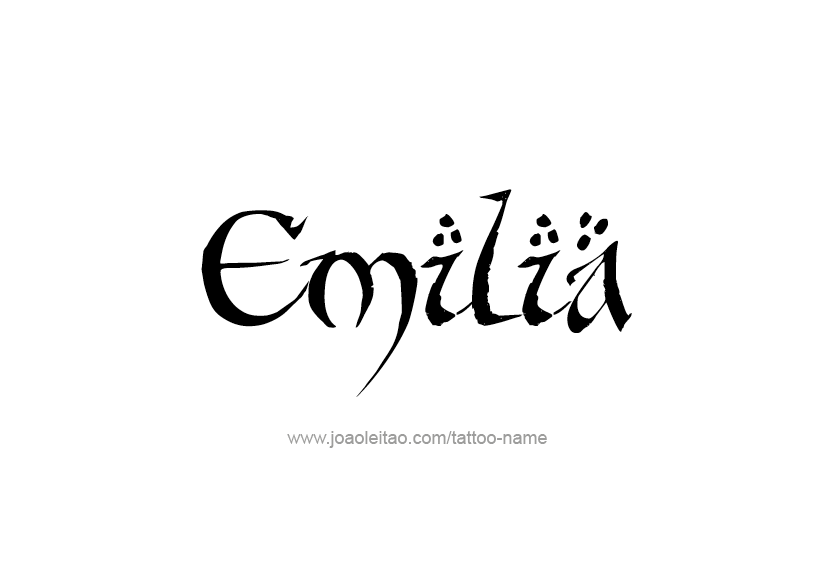 Tattoo Design Name Emilia   