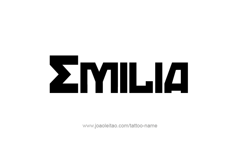 Tattoo Design Name Emilia   