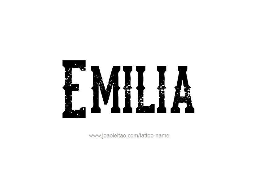 Tattoo Design Name Emilia   