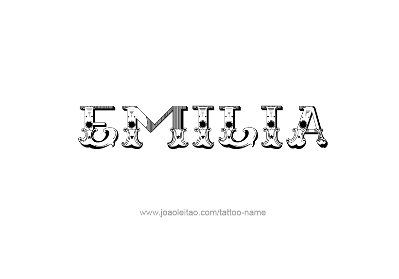 Tattoo Design Name Emilia   