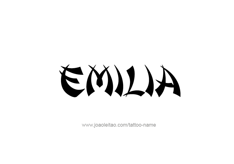 Tattoo Design Name Emilia   