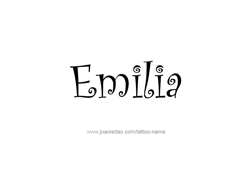 Tattoo Design Name Emilia   